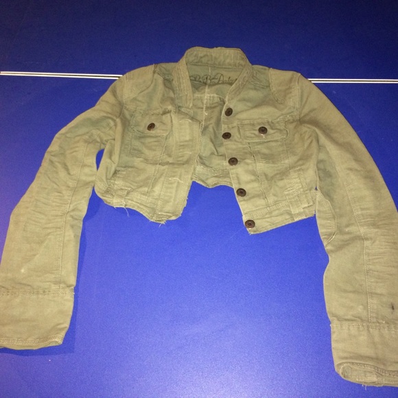 Anthropologie Jackets & Blazers - Anthropologie BB Dakota cropped green jean jacket